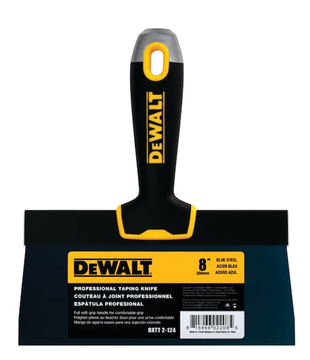 DeWalt® Blue Steel Soft Grip Taping Knife – 8”