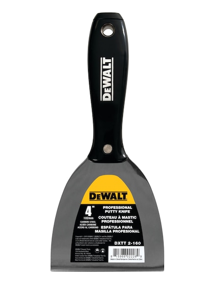 DeWalt® Carbon Steel Plastic Handle Putty Knife – 4”