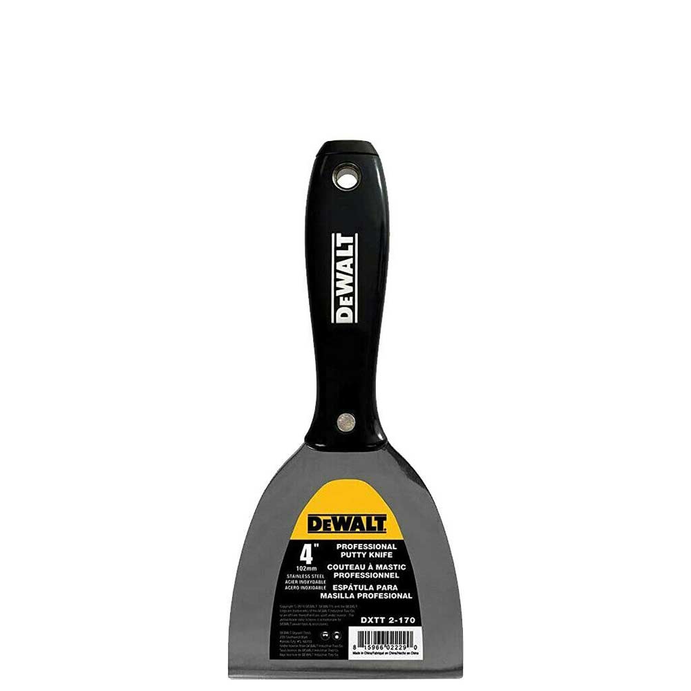 DeWalt® Stainless Steel Plastic Handle Putty Knife – 4”