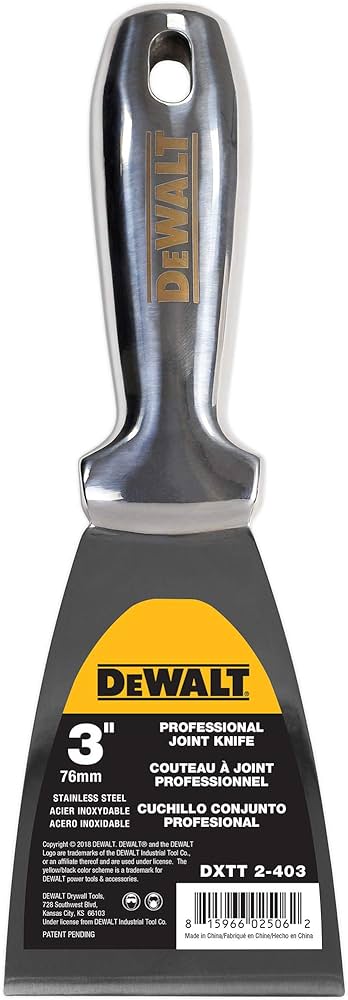 DeWalt® Stainless Steel Welded Handle Putty Knife – 3”