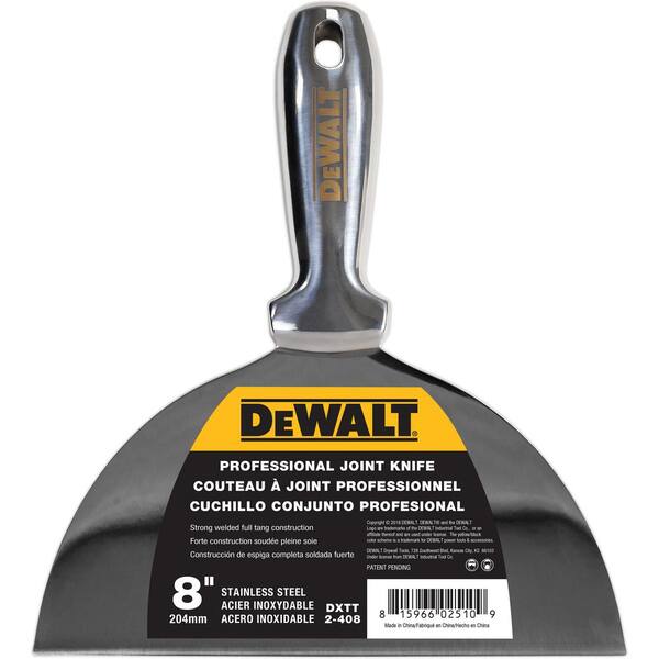 DeWalt® Stainless Steel Welded Handle Putty Knife – 8”