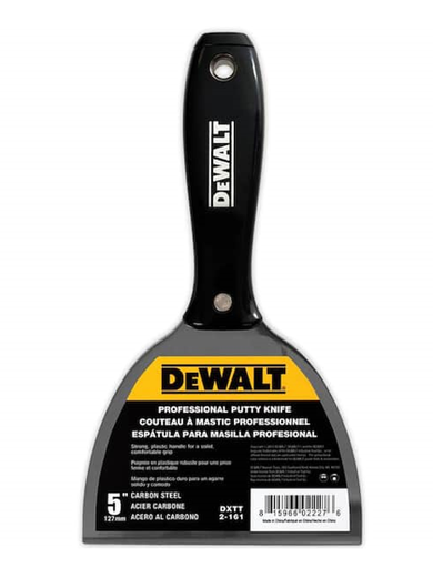 [DXTT-2-161] DeWalt® Carbon Steel Plastic Handle Putty Knife – 5”