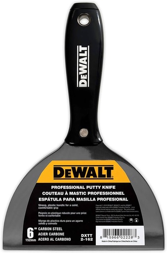 [DXTT-2-162] DeWalt® Carbon Steel Plastic Handle Putty Knife – 6”